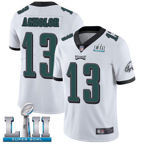 Men Philadelphia Eagles 13 Nelson Agholor White Vapor Untouchable NFL Jersey Limited Player Super Bowl LII